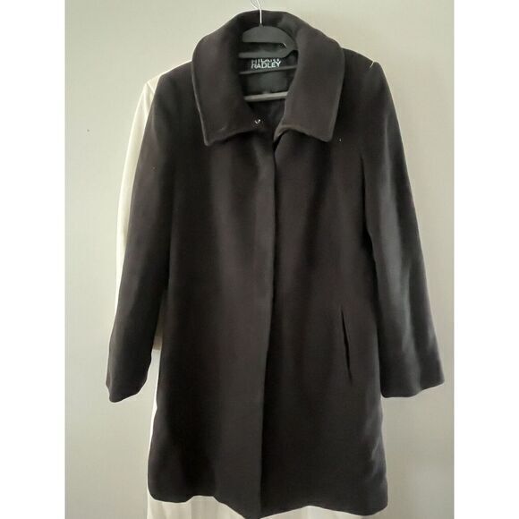 Hilary Radley Angora‎ Wool Long Chocolate Brown Sz 4 Snap Buttons - Picture 1 of 1